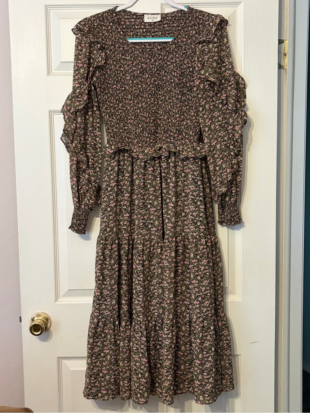 Aura floral tiered dress
